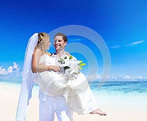 A couple wedding on the beach