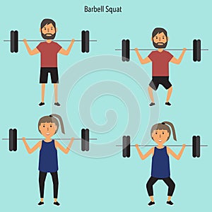 Couple with weight training vector