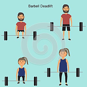 Couple with weight training vector.