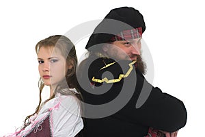 Couple on white background