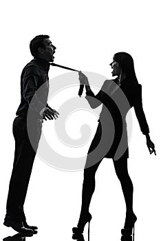 Couple woman seductress bonding concept silhouette photo