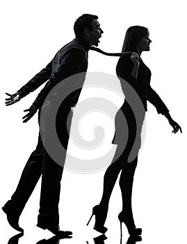 Couple woman seductress bonding concept silhouette photo