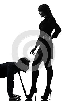 Couple woman seductress bonding concept silhouette photo