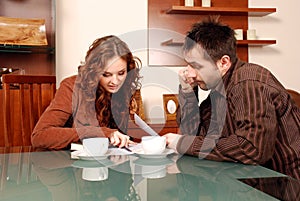 Couple working at home