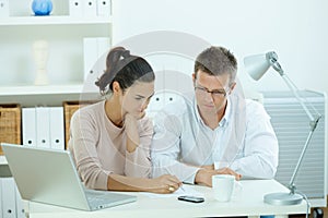 Couple working at home