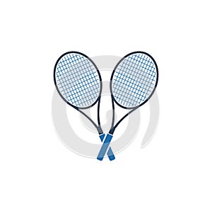 Coupled Tennis Racket Icon.