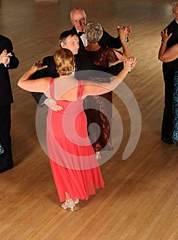 Couples ballroom dancing