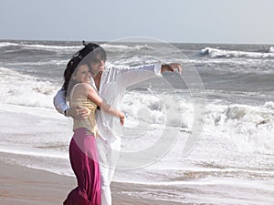 Couples in the beach