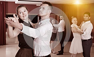 Couples dancing foxtrot