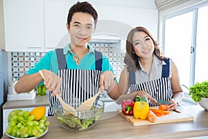 Couples in kitchen
