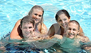 Couples in the pool