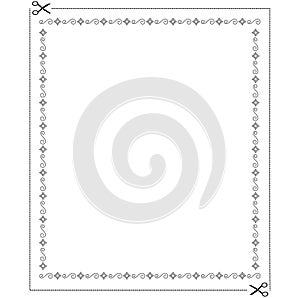 Coupon border Illustration and Background