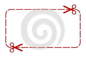 Coupon border - stock vector