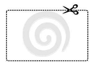 Coupon border vector photo