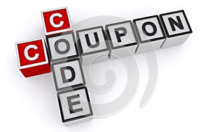 Coupon code word blocks