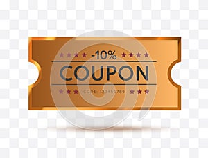 Coupon Discount. Vector Gift Voucher.