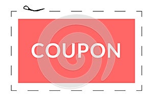 Coupon dotted cut line