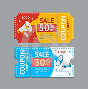 Coupon Sale. Vector