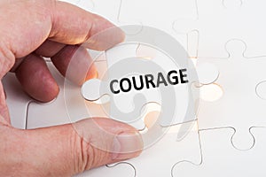 Courage concept