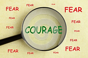 Courage Fear Concept
