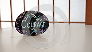 Courage kindness rock