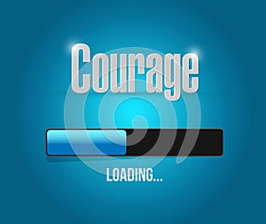courage loading bar sign concept