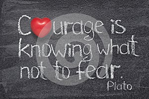 Courage not fear heart