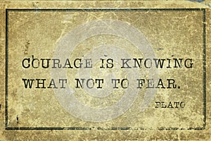 Courage is Plato