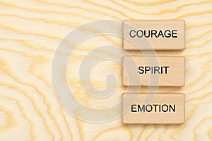 Courage, spirit and emotion