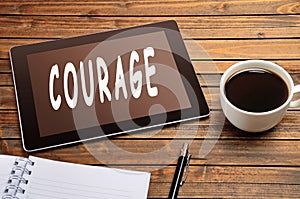 Courage word