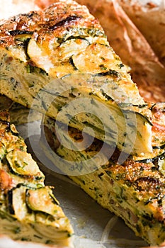 Courgette frittata photo