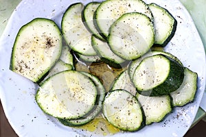 Courgette before grill photo