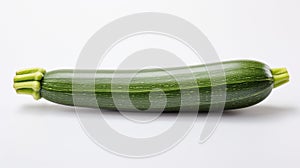 Courgetti or zucchini on a white background generated by AI tool.