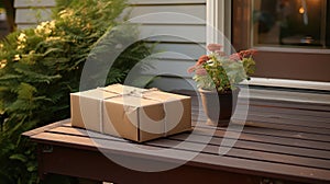 courier delivered package In