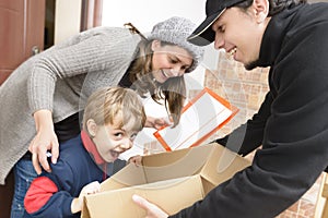 Courier Delivering a Package