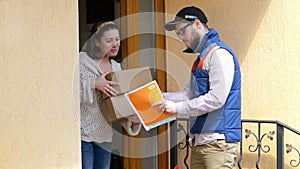 Courier Delivering a Package