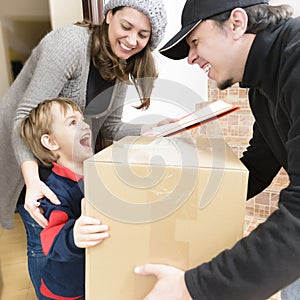 Courier Delivering a Package