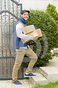 Courier Delivering a Package