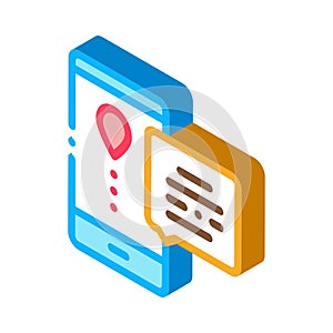 Courier Delivery Mobile Application isometric icon vector illustration