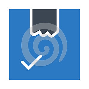 Courier glyph colour vector  icon