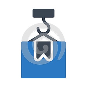 Courier glyph colour vector  icon