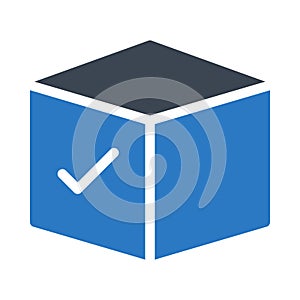 Courier glyph colour vector  icon