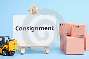 Courier Industry Term consignment. Delivery of a group of goods