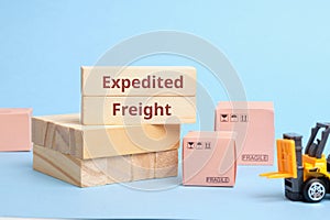 Courier Industry Term expedited freight. Fast and expensive delivery