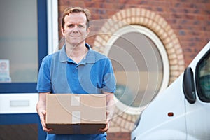 Courier Making Delivery To Office