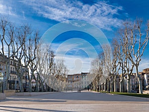 Cours Mirabeau in the center of Narbonne