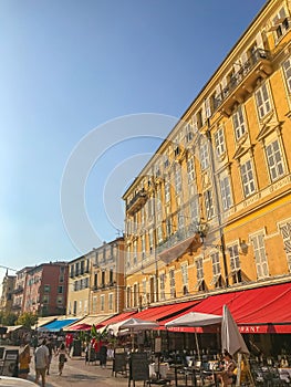 Cours Saleya town square and market, Nice, France