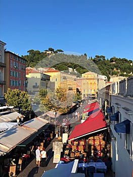 Cours Saleya town square, Nice, South of France