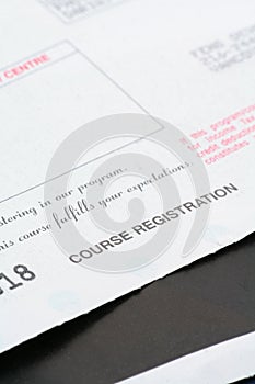 Course registration receipt