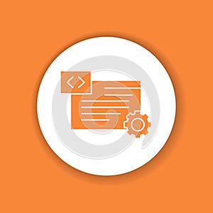IT courses color line icon. Programming, coding learning.